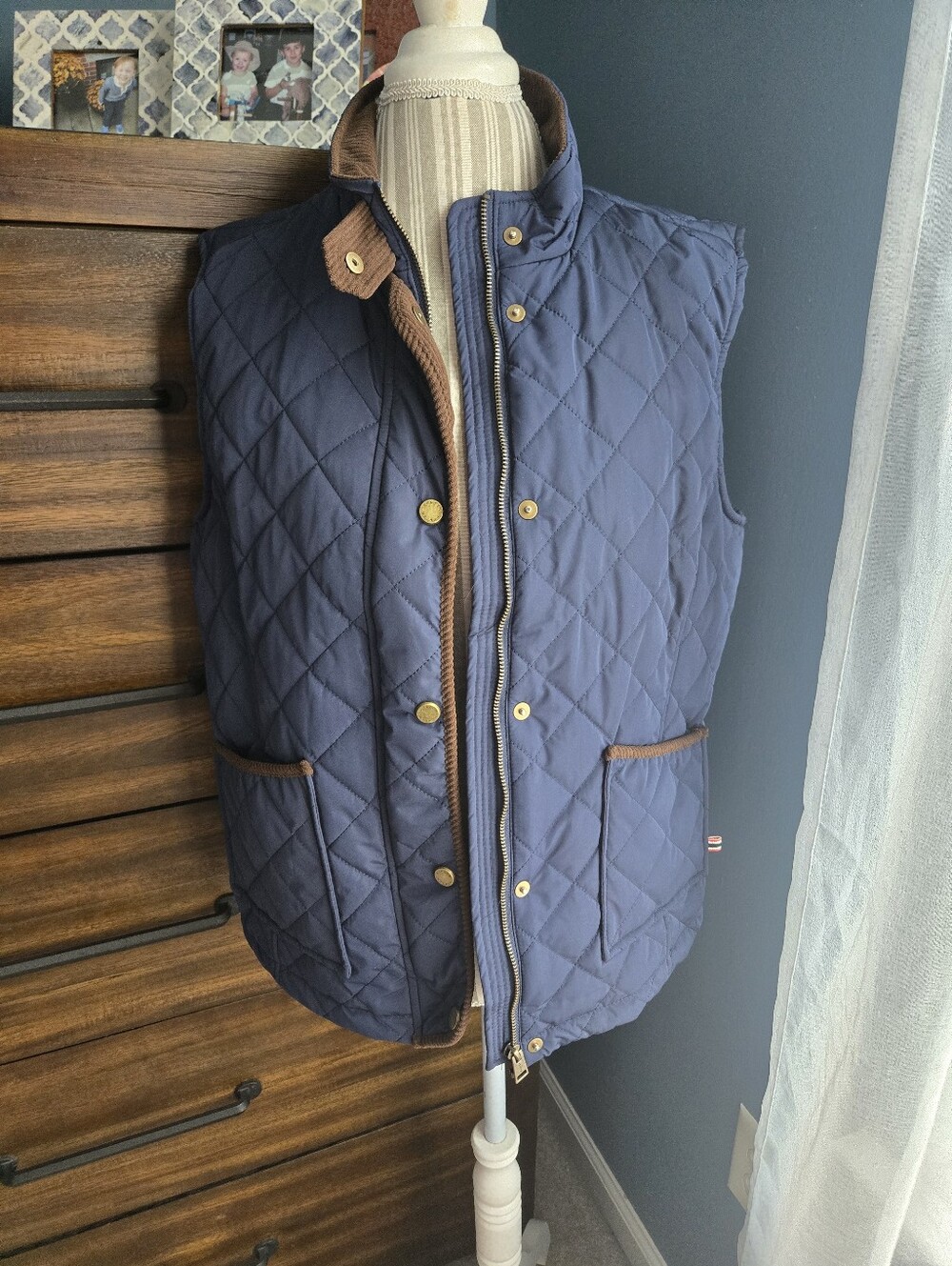Hunter Quilted Vest in Navy